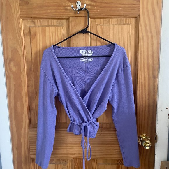 Big Bud Press Tops Big Bud Press Wrap Top In Faded Grape Poshmark